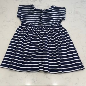 Hanna Andersson Navy and White Striped Dress